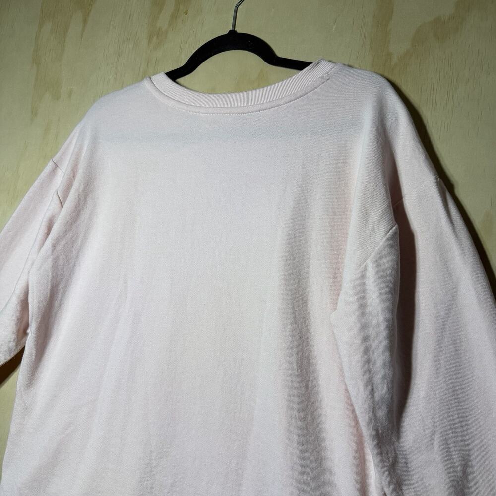 Lucky Brand Yay Sports Graphic Sweatshirt Womens Large Pink Cropped Pullover NWT - Picture 11 of 11